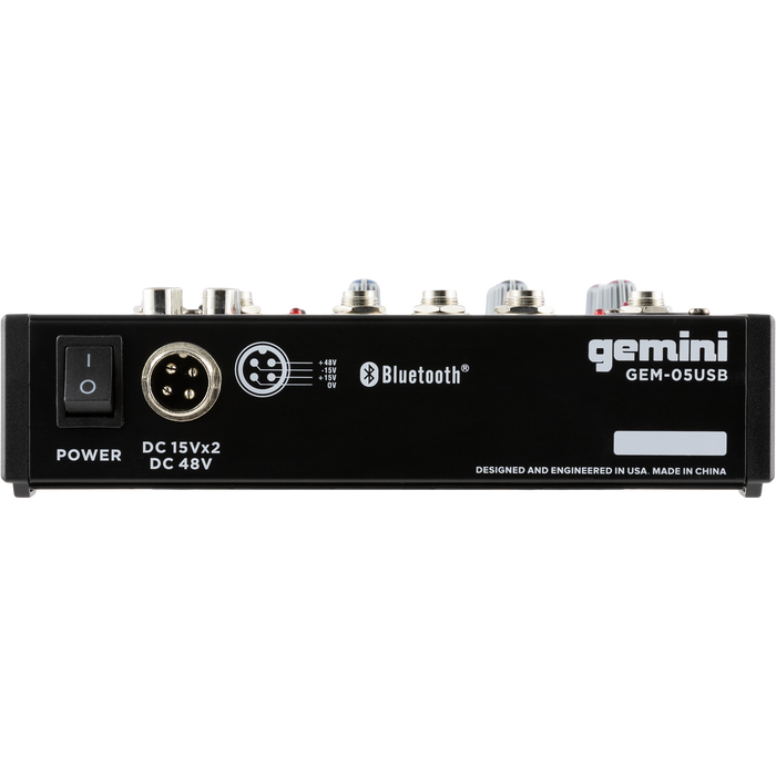 GEM-05USB 5 Channel Mixer with Bluetooth USB